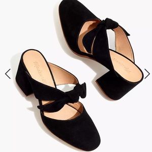 Madewell Zoe bow mule black 8.5